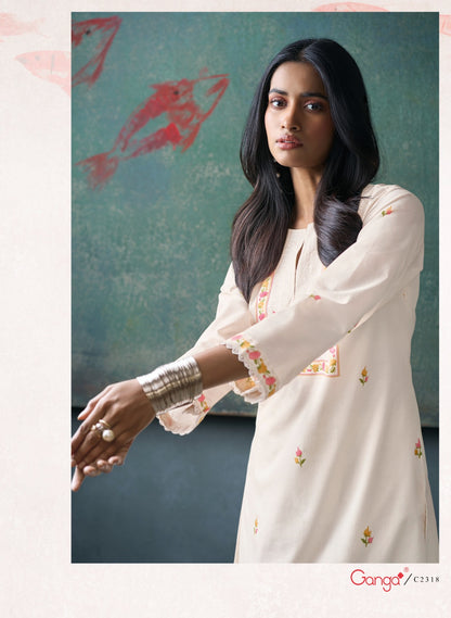 Moh Ganga Cotton Pant Style Suits Exporter India