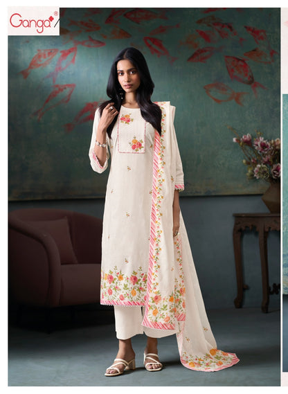 Moh Ganga Cotton Pant Style Suits Exporter India