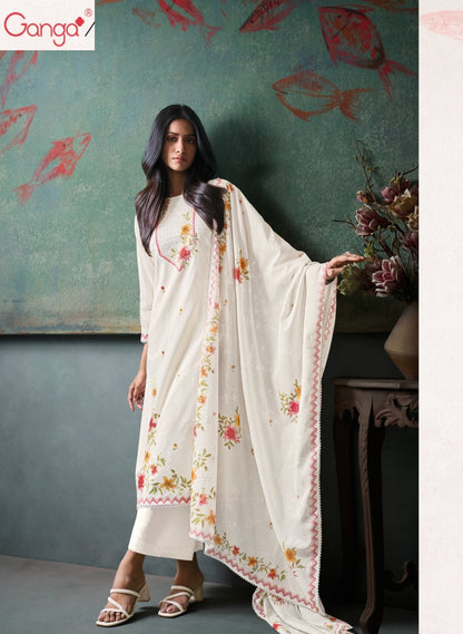 Moh Ganga Cotton Pant Style Suits Exporter India