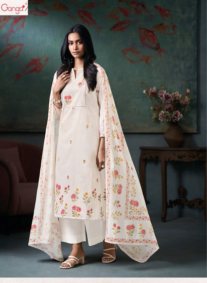 Moh Ganga Cotton Pant Style Suits Exporter India