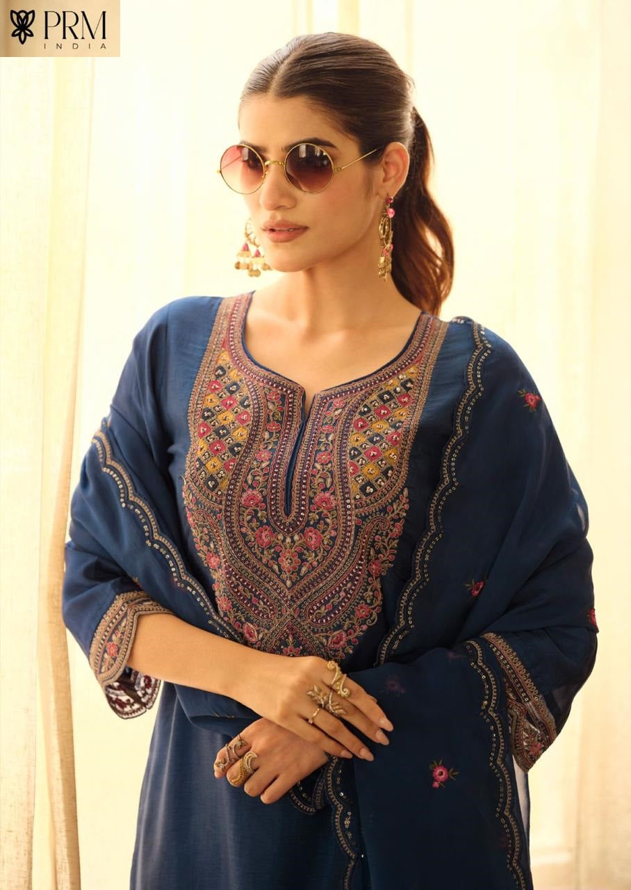 Moh Prm India Russian Silk Readymade Pant Style Suits Exporter Gujarat