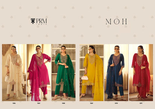 Moh Prm India Russian Silk Readymade Pant Style Suits Exporter Gujarat