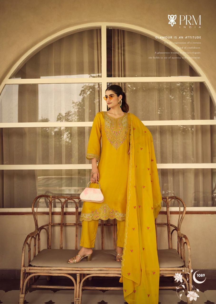 Moh Prm India Russian Silk Readymade Pant Style Suits Exporter Gujarat