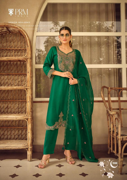Moh Prm India Russian Silk Readymade Pant Style Suits Exporter Gujarat