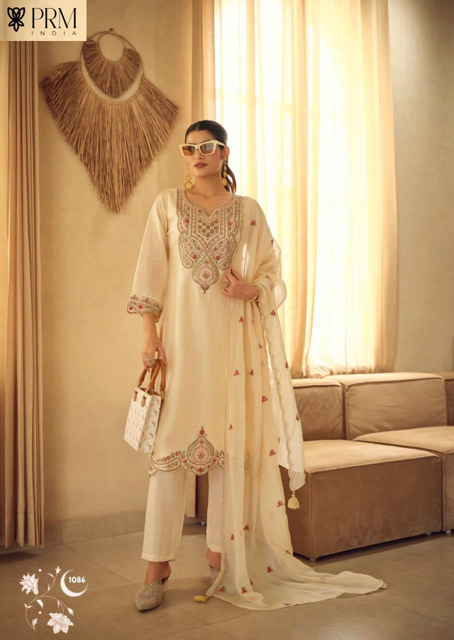 Moh Prm India Russian Silk Readymade Pant Style Suits Exporter Gujarat
