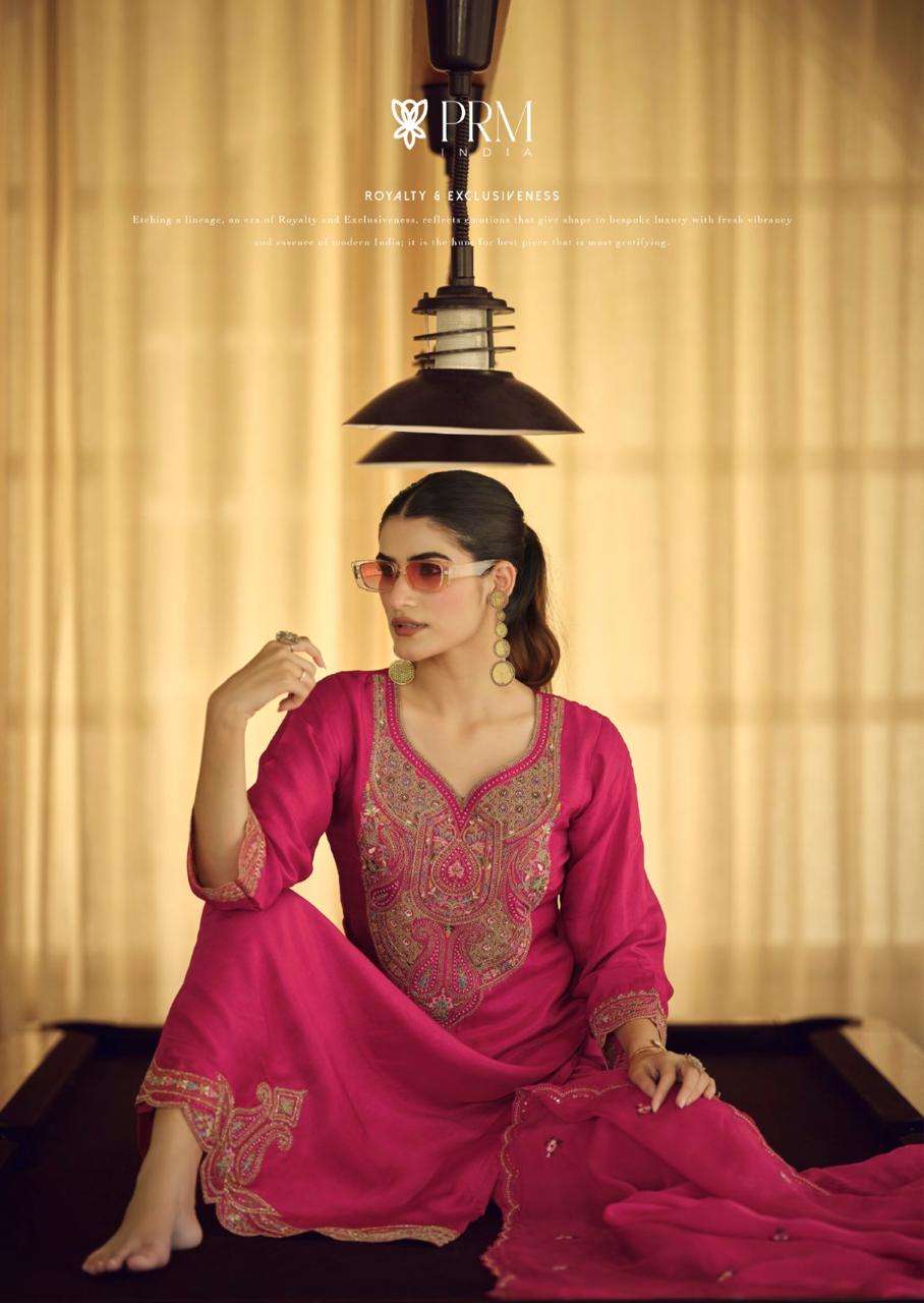 Moh Prm India Russian Silk Readymade Pant Style Suits Exporter Gujarat