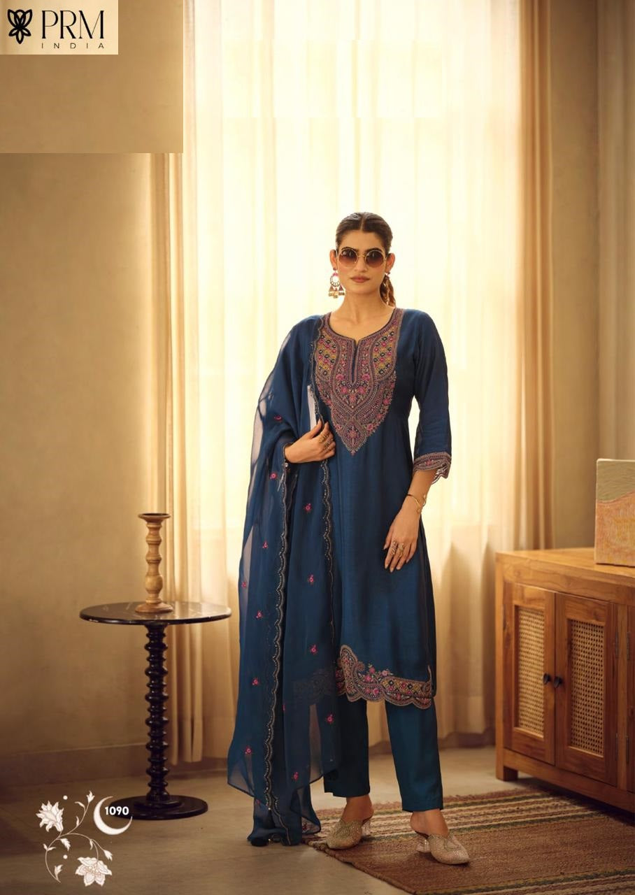 Moh Prm India Russian Silk Readymade Pant Style Suits Exporter Gujarat