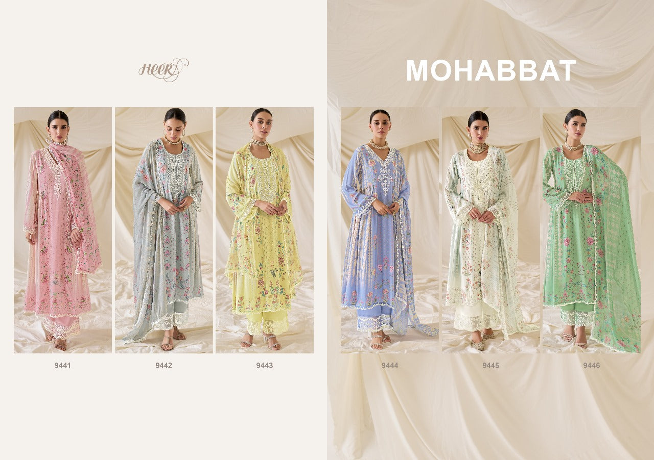 Mohabbat Heer Muslin Pant Style Suits Exporter Ahmedabad