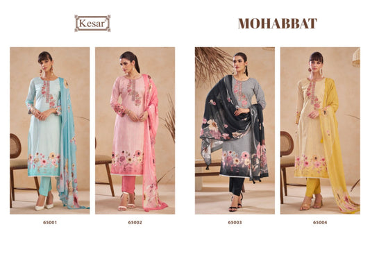 Mohabbat Kesar Lawn Cotton Karachi Salwar Suits Exporter Gujarat