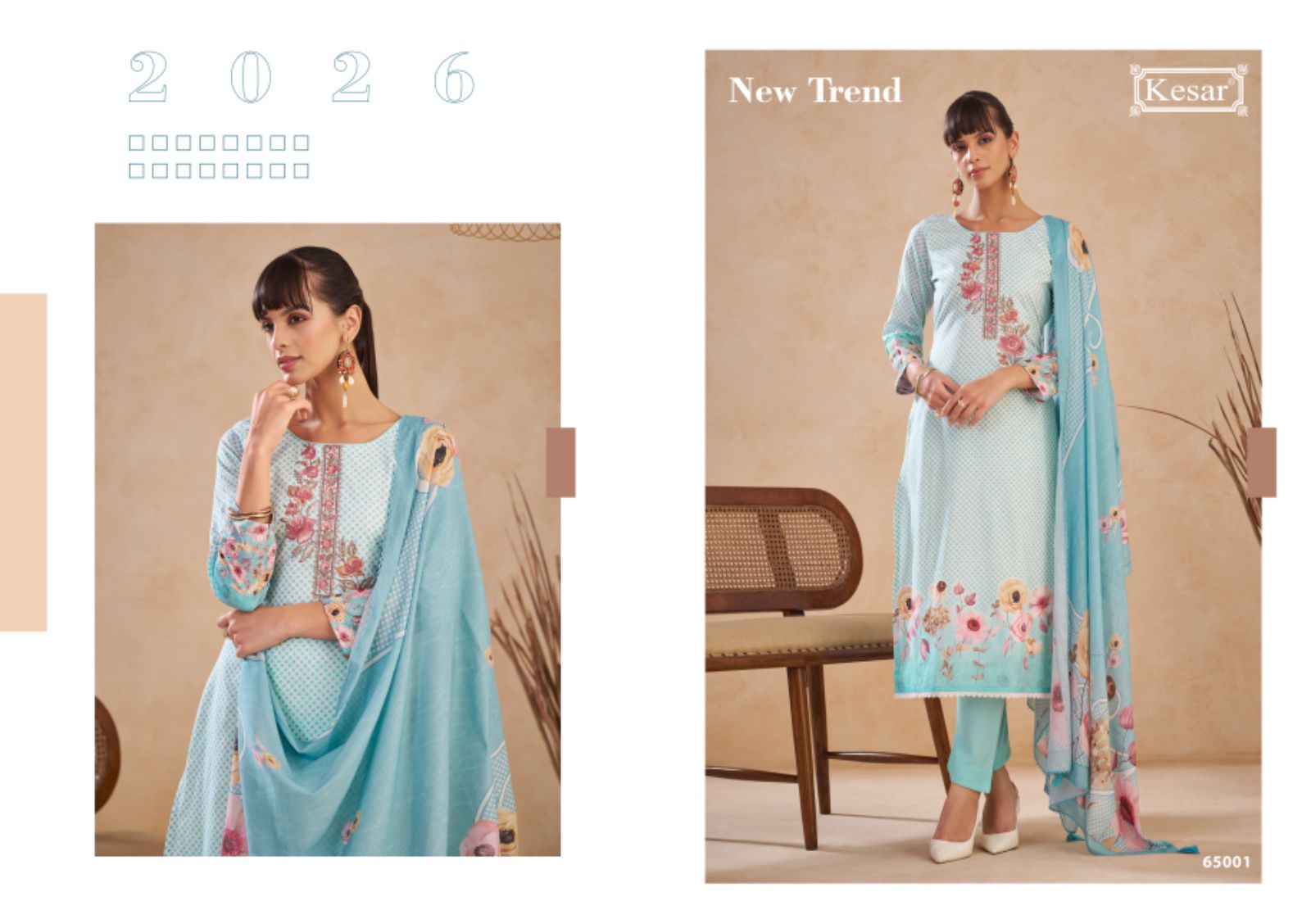 Mohabbat Kesar Lawn Cotton Karachi Salwar Suits Exporter Gujarat