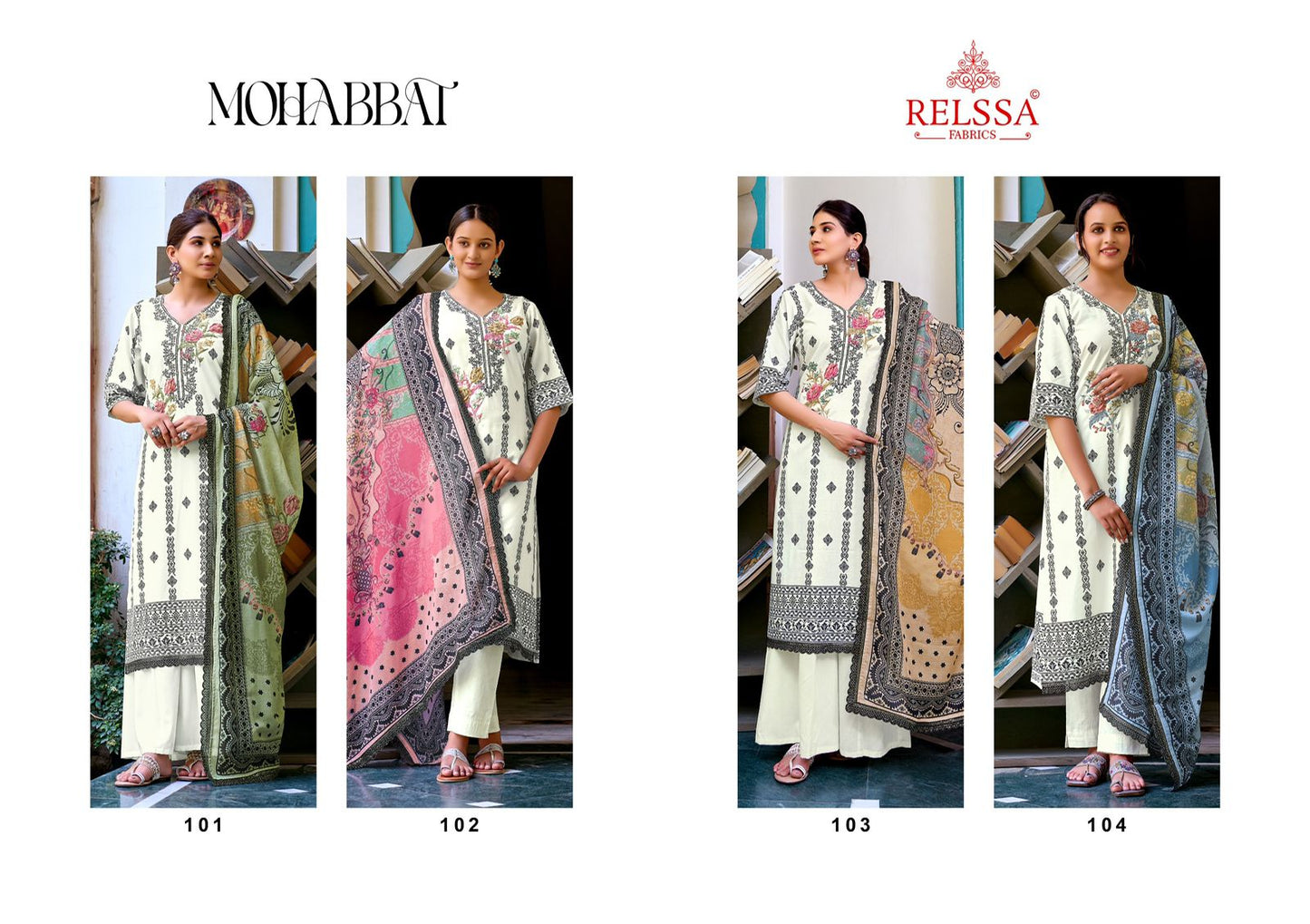 Mohabbat Relssa Fabrics Muslin Pant Style Suits Exporter Gujarat