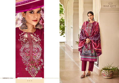 Mohabbat Riaz Art Lawn Karachi Salwar Suits Supplier Ahmedabad