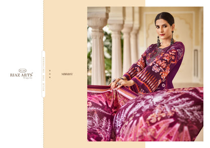 Mohabbat Riaz Art Lawn Karachi Salwar Suits Supplier Ahmedabad