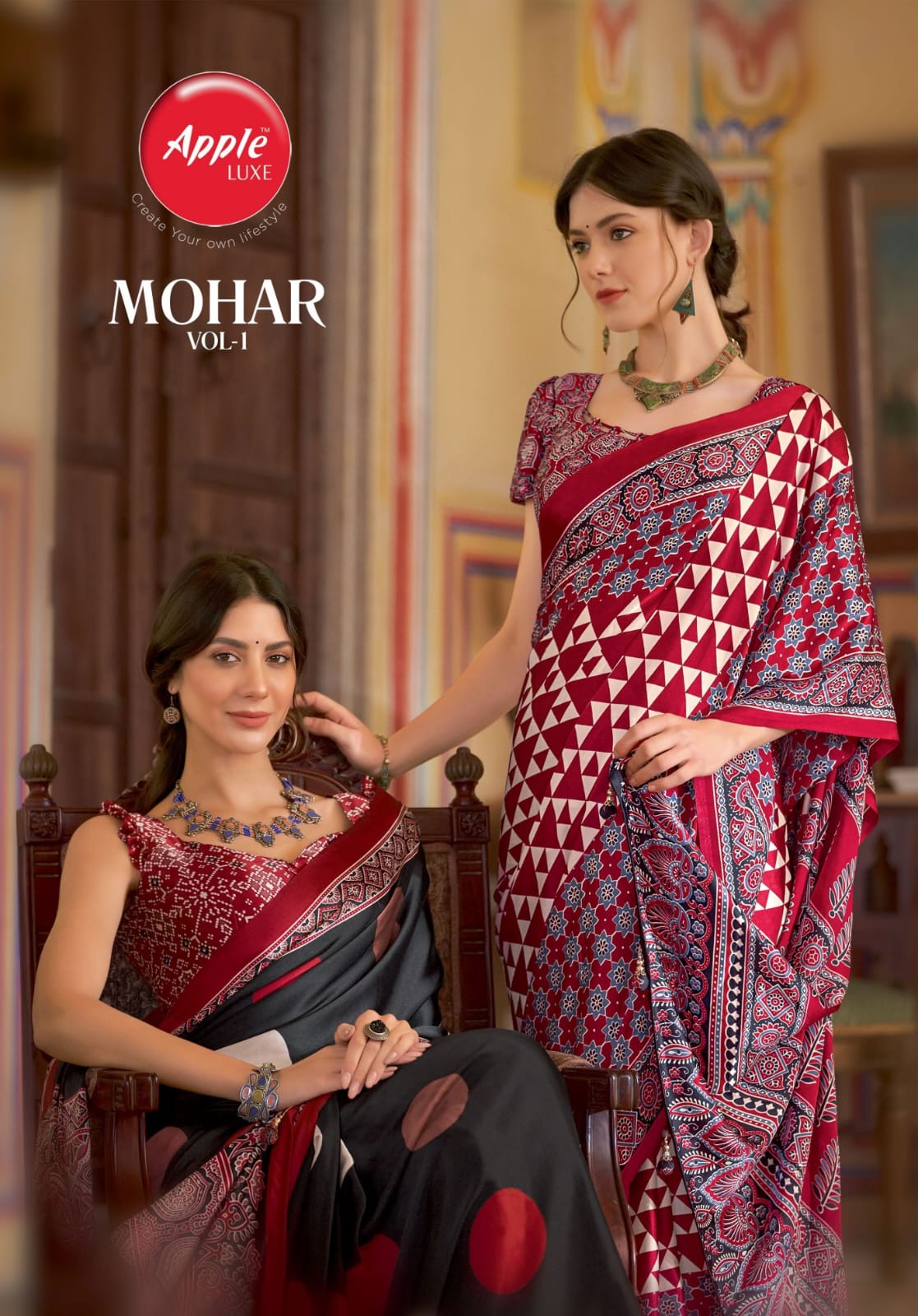 Mohar Vol 1 Apple Japan Satin Sarees Wholesaler Gujarat