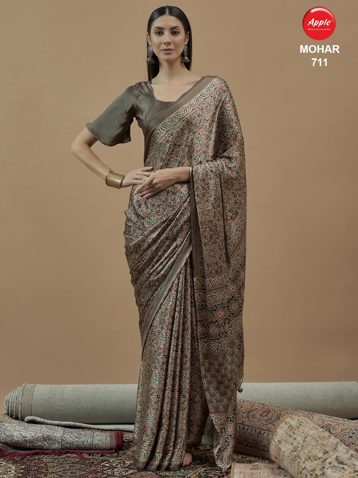 Mohar Vol 7 Apple Japan Satin Sarees Wholesaler