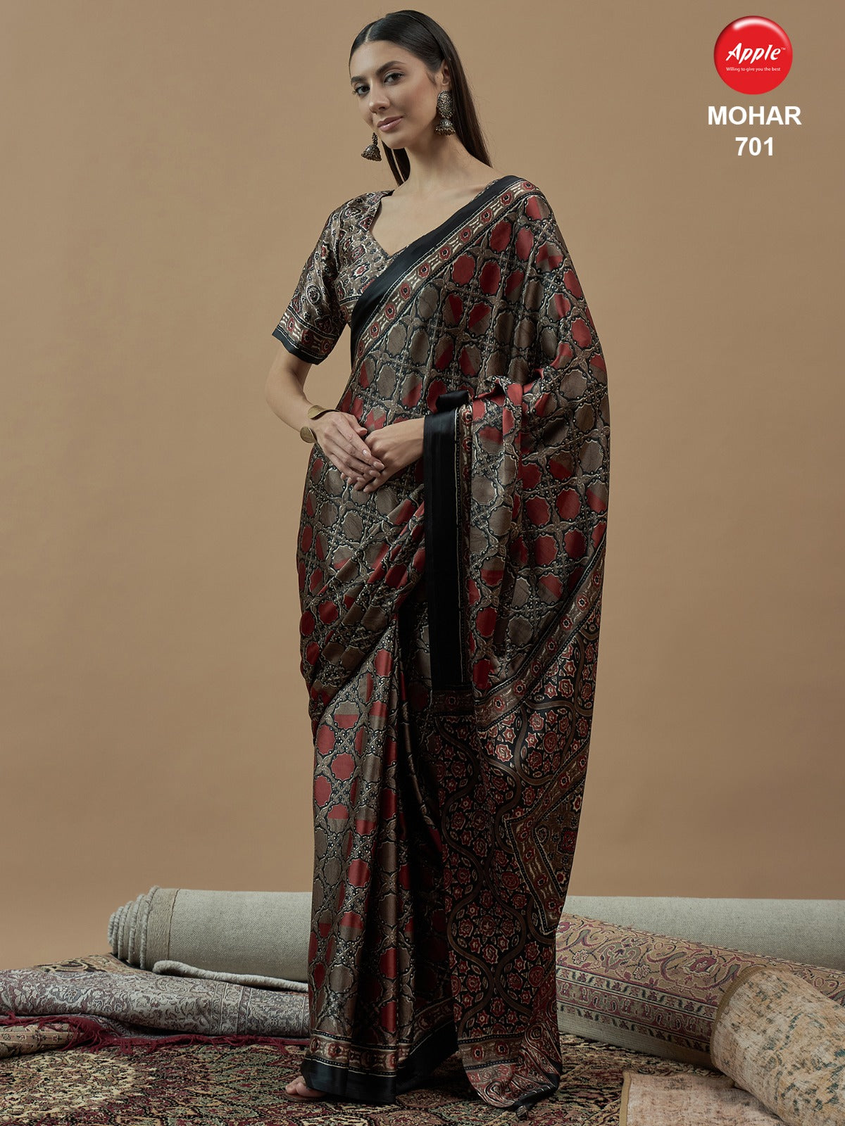 Mohar Vol 7 Apple Japan Satin Sarees Wholesaler