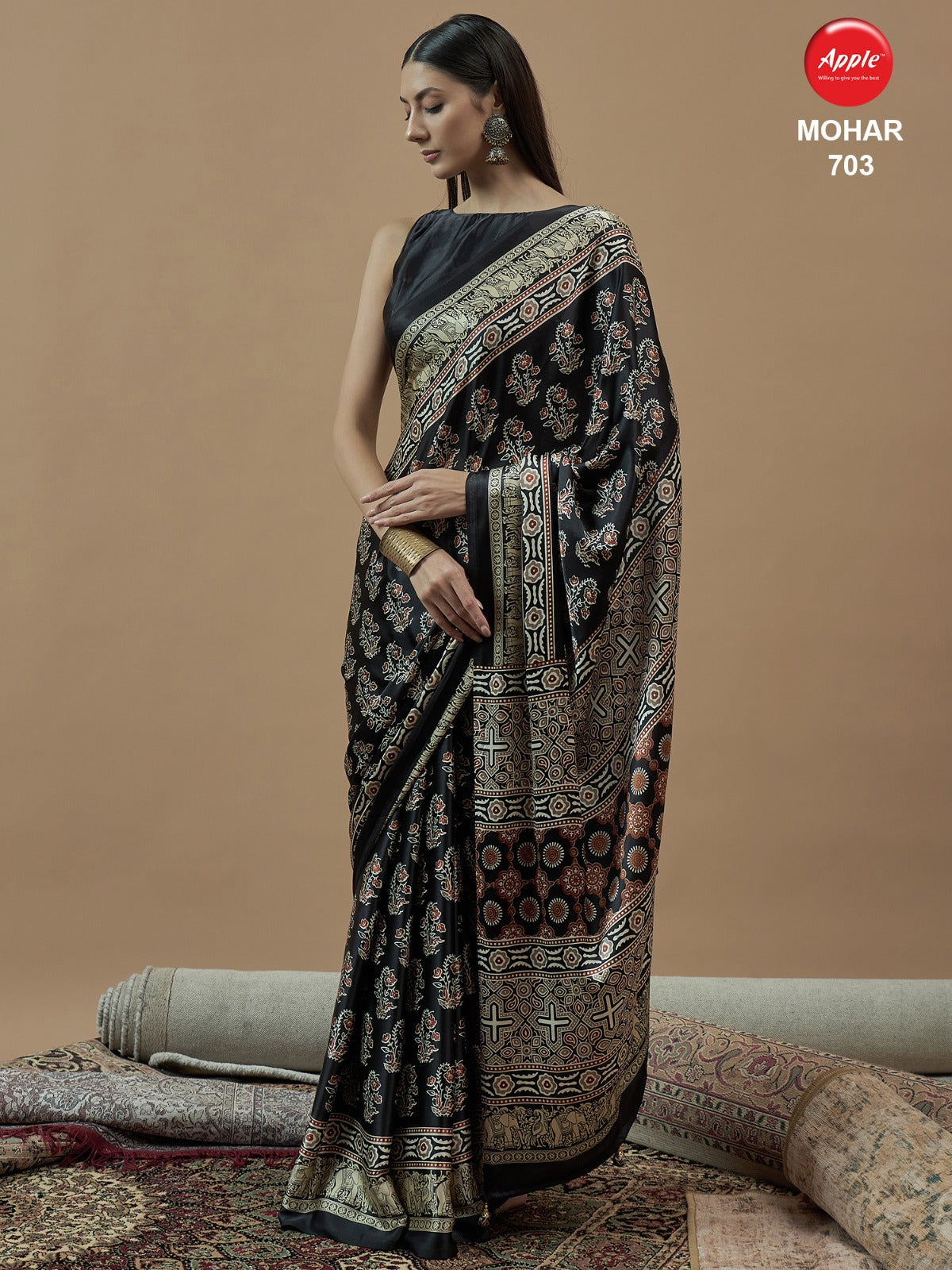 Mohar Vol 7 Apple Japan Satin Sarees Wholesaler