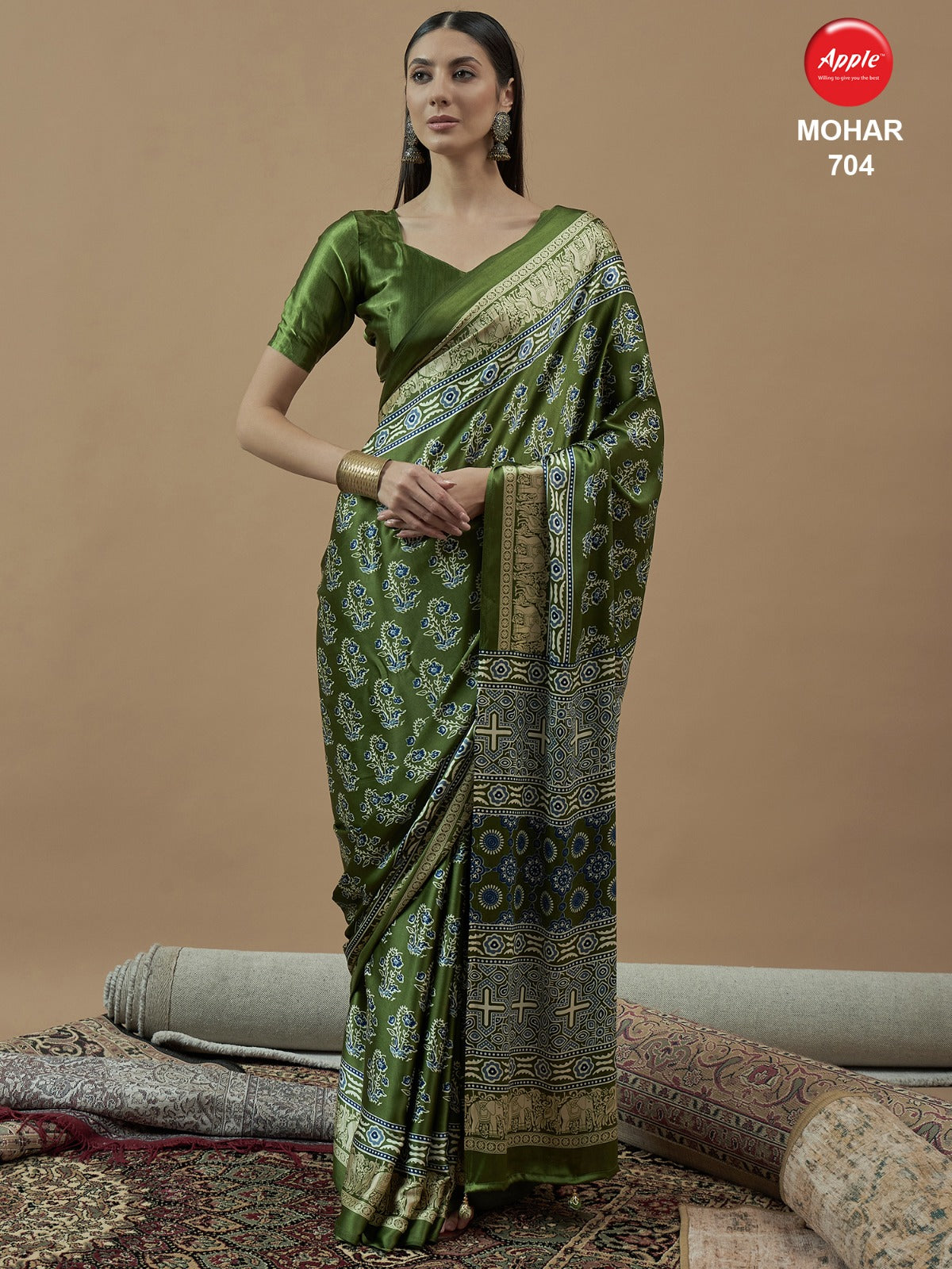 Mohar Vol 7 Apple Japan Satin Sarees Wholesaler