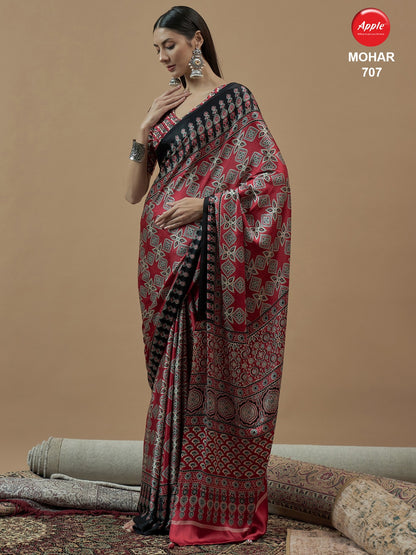 Mohar Vol 7 Apple Japan Satin Sarees Wholesaler