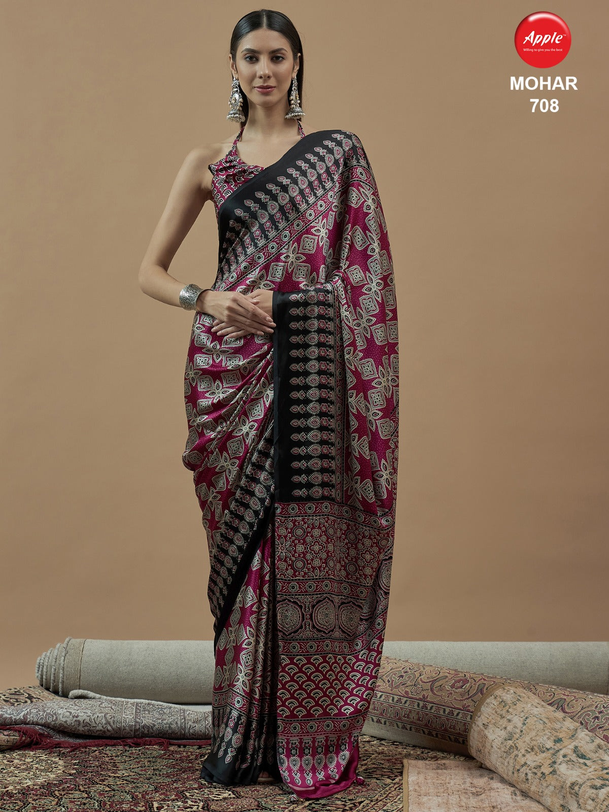 Mohar Vol 7 Apple Japan Satin Sarees Wholesaler