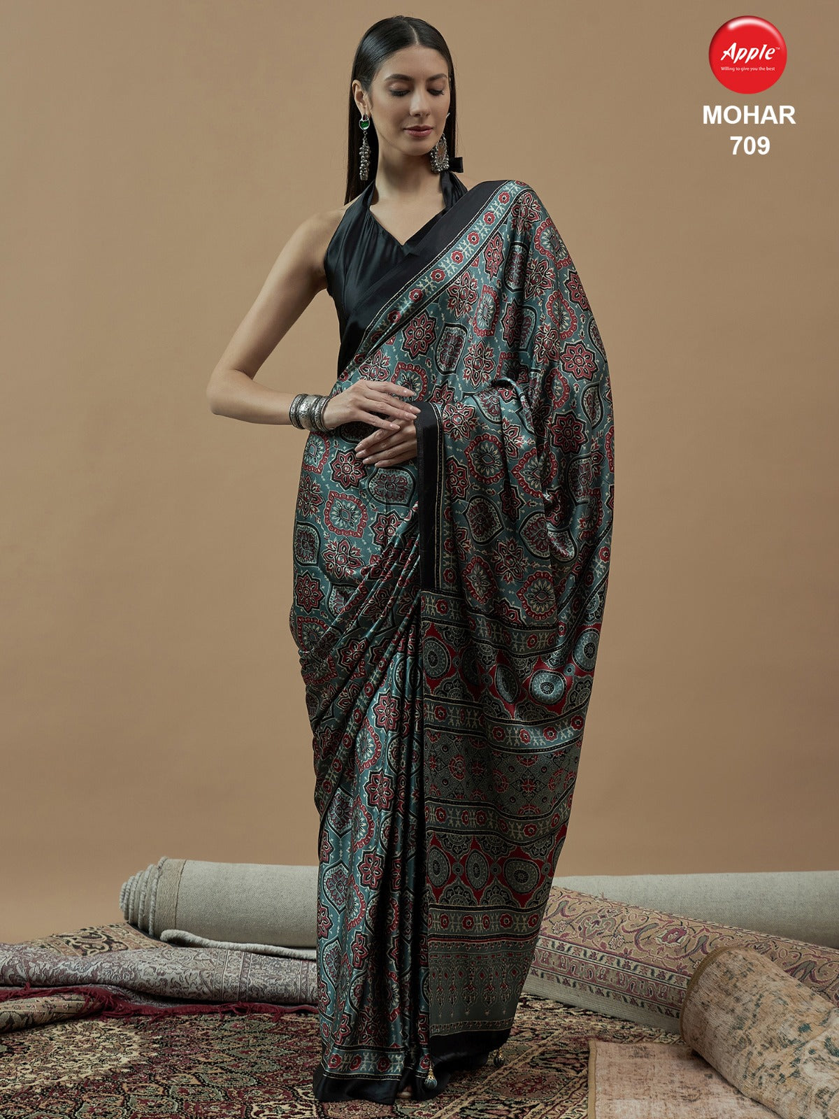 Mohar Vol 7 Apple Japan Satin Sarees Wholesaler
