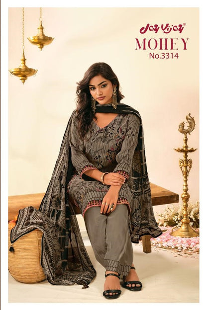 Mohey 3314 Jay Vijay Organza Twill Pant Style Suits Wholesaler Gujarat