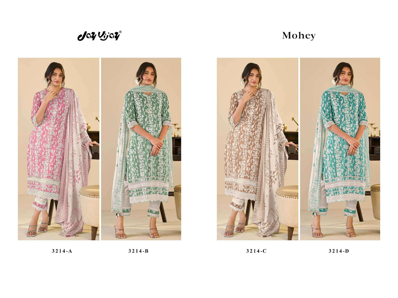 Mohey Jay Vijay Pure Cotton Pant Style Suits Manufacturer Ahmedabad