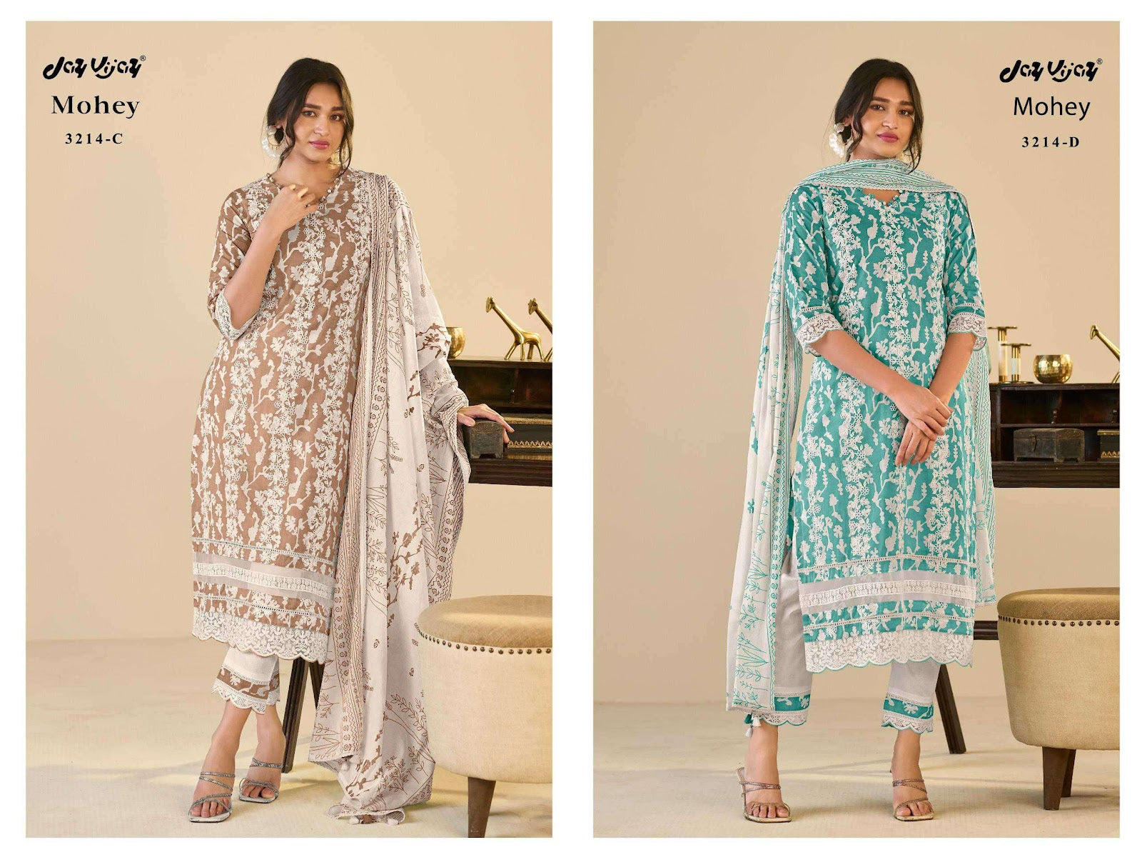 Mohey Jay Vijay Pure Cotton Pant Style Suits Manufacturer Ahmedabad
