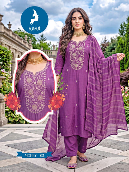 Mohey Kaya Roman Readymade Pant Style Suits Exporter Ahmedabad