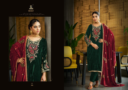 Mohey Rk Gold Crush Velvet Suits Wholesale Price