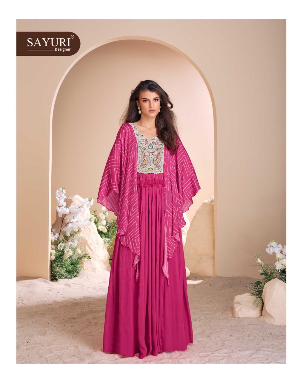 Mohey Sayuri Chinon Silk One Piece Gown Supplier