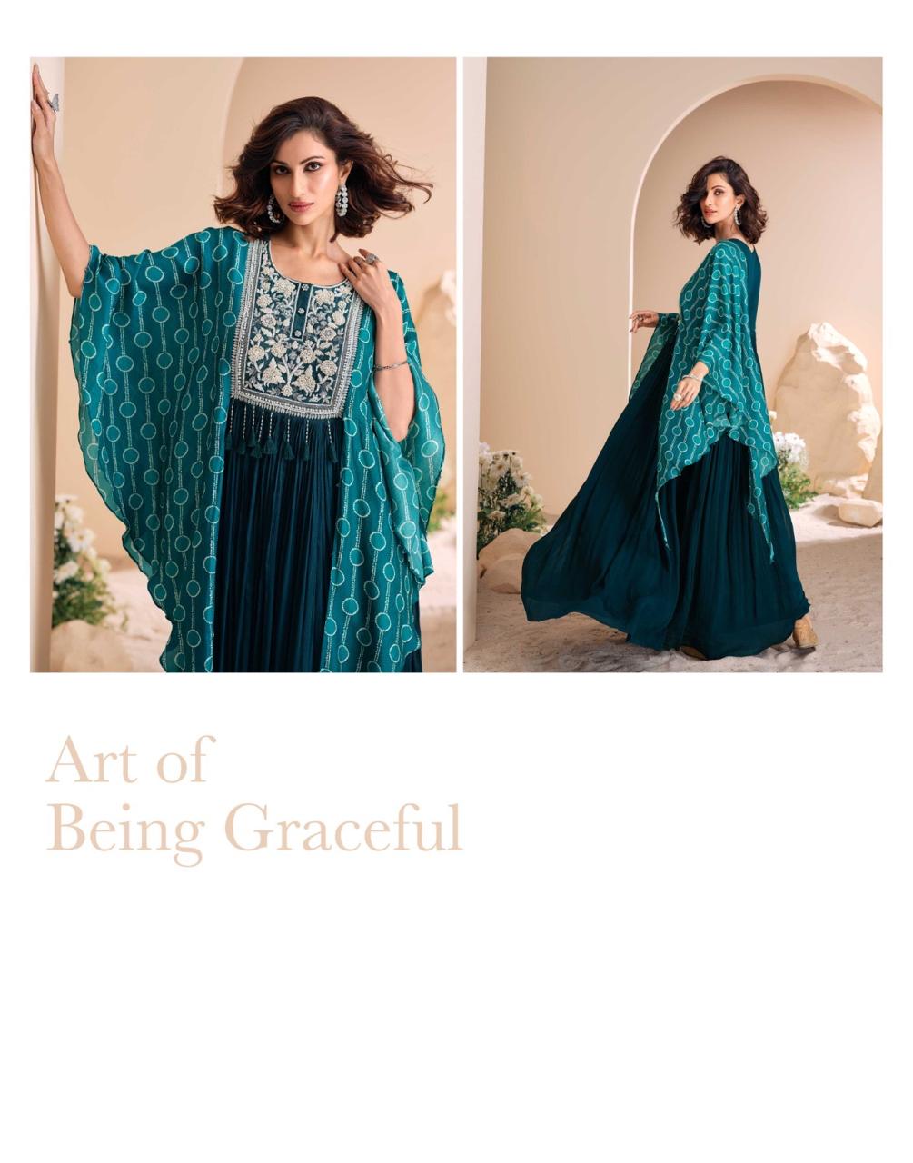 Mohey Sayuri Chinon Silk One Piece Gown Supplier