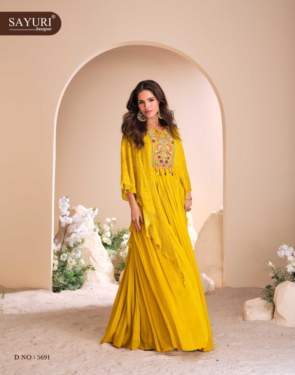 Mohey Sayuri Chinon Silk One Piece Gown Supplier