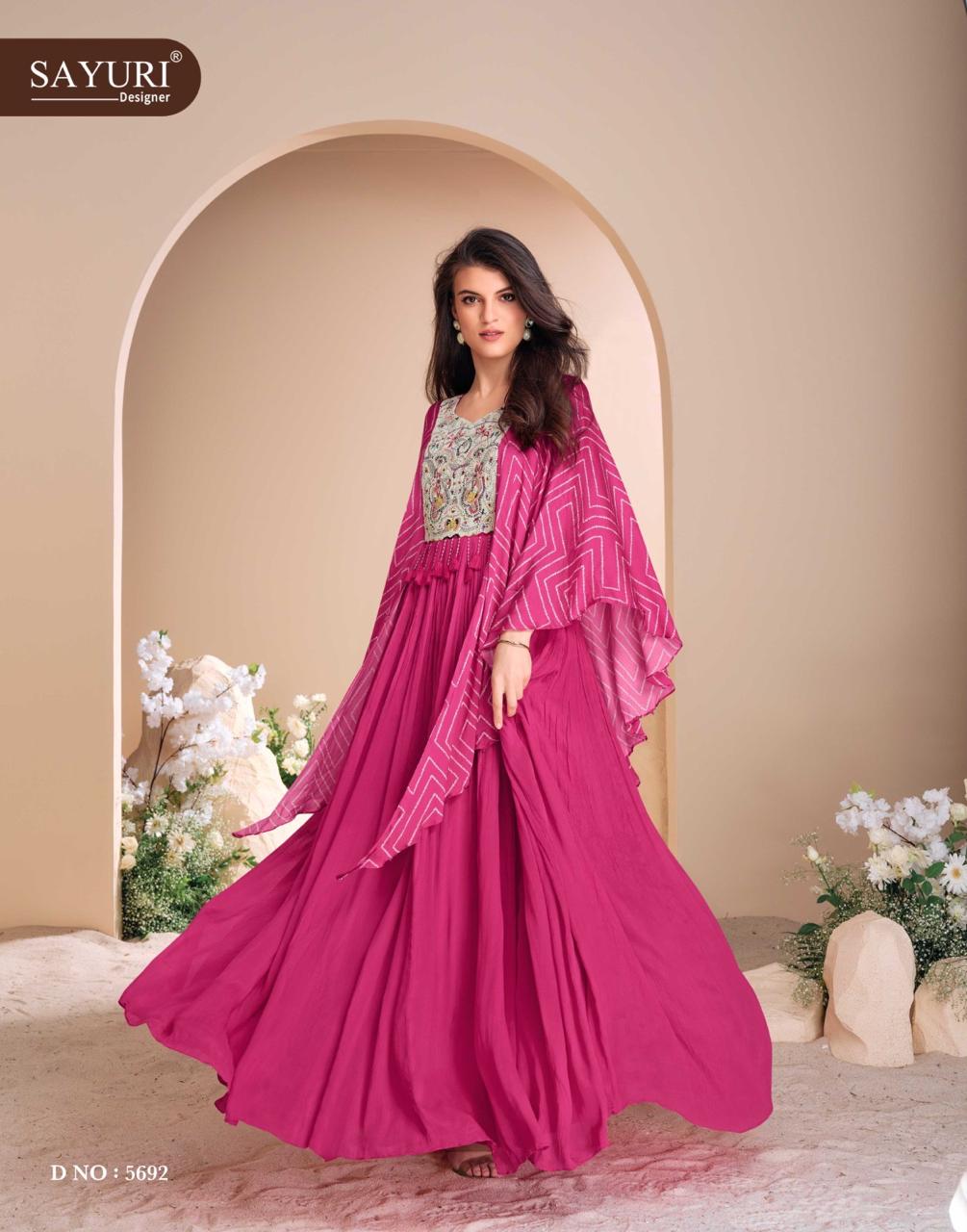 Mohey Sayuri Chinon Silk One Piece Gown Supplier