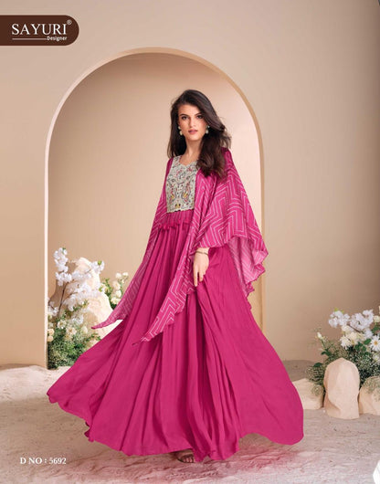 Mohey Sayuri Chinon Silk One Piece Gown Supplier