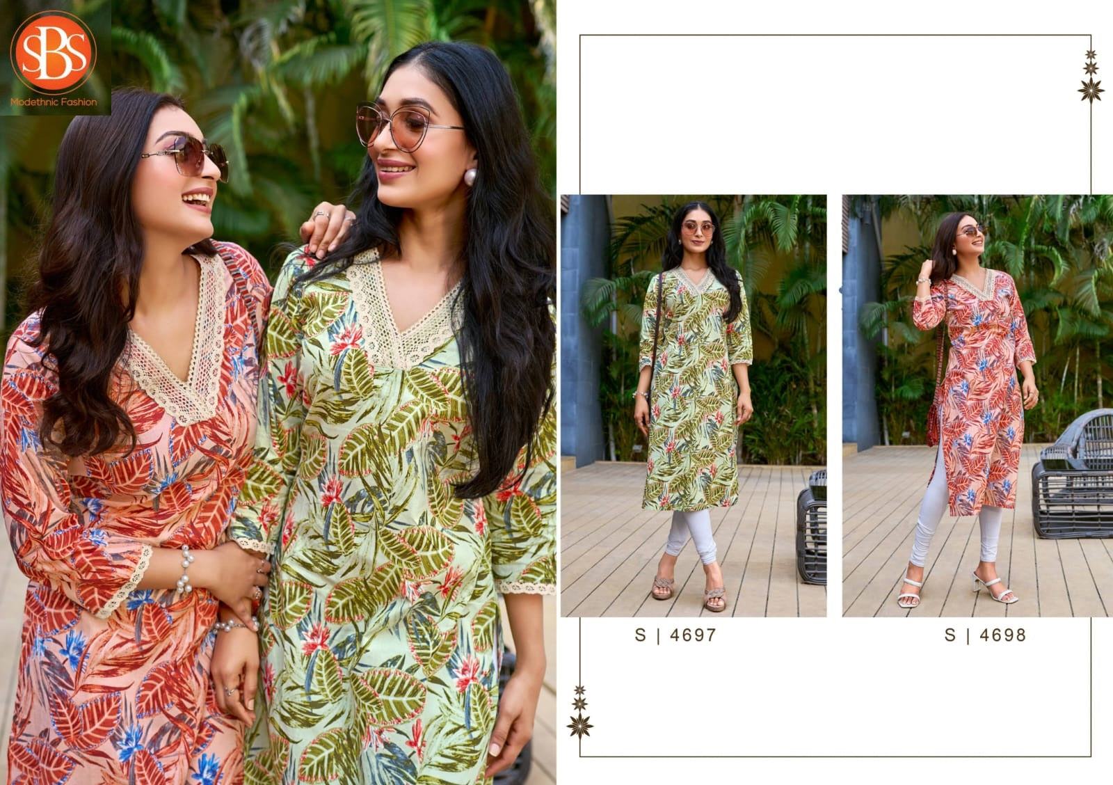 Mohey Sbs Cambric Cotton Long Straight Kurti Wholesaler Ahmedabad