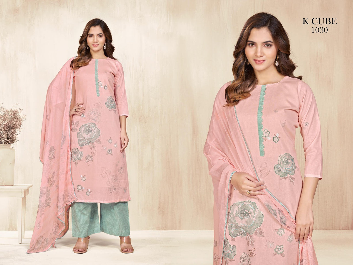 Mohini 1030 K Cube Pant Style Suits Wholesaler