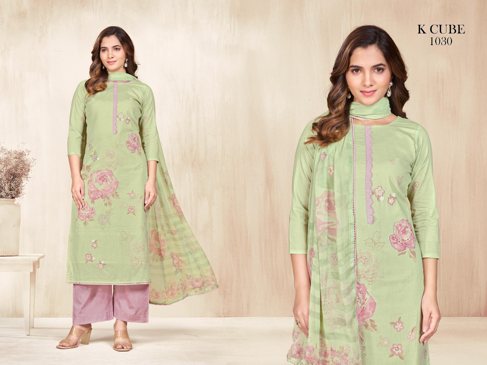Mohini 1030 K Cube Pant Style Suits Wholesaler