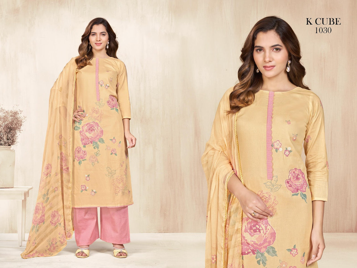Mohini 1030 K Cube Pant Style Suits Wholesaler