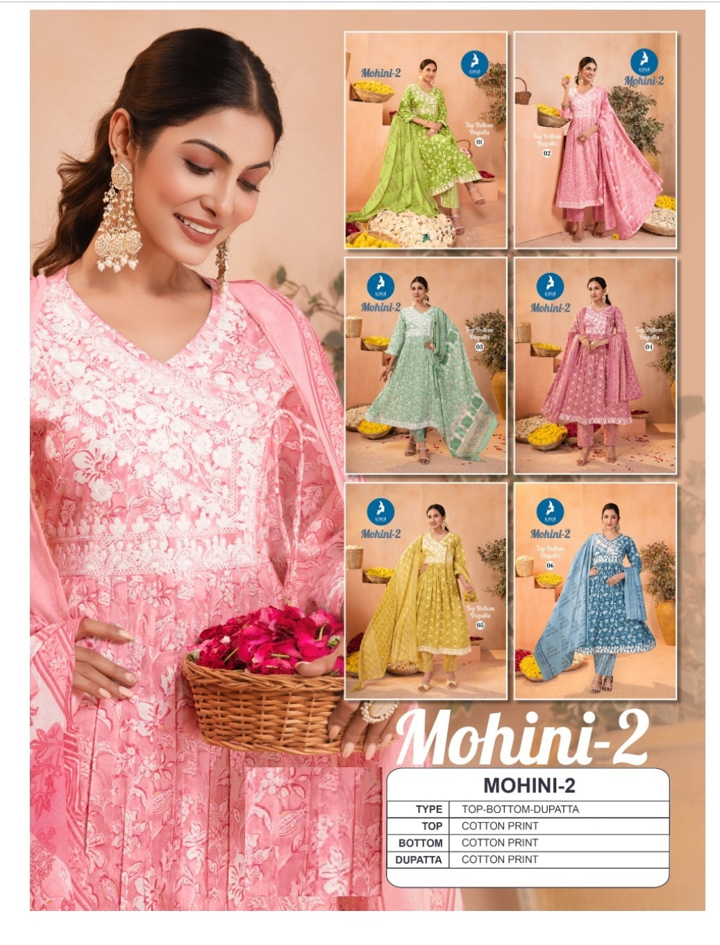 Mohini 2 Kaya Cotton Readymade Anarkali Suits Wholesale