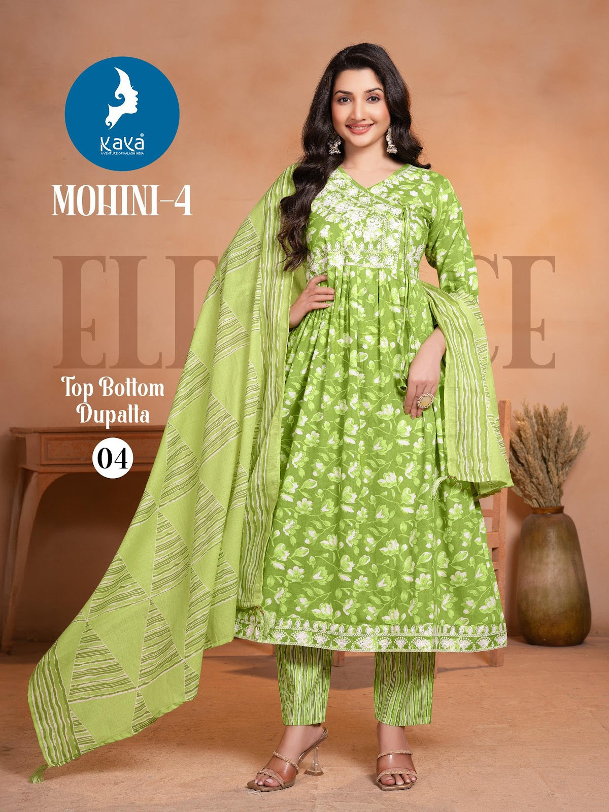 Mohini 4 Anarkali Kaya Readymade Cotton Pant Suits Exporter Ahmedabad