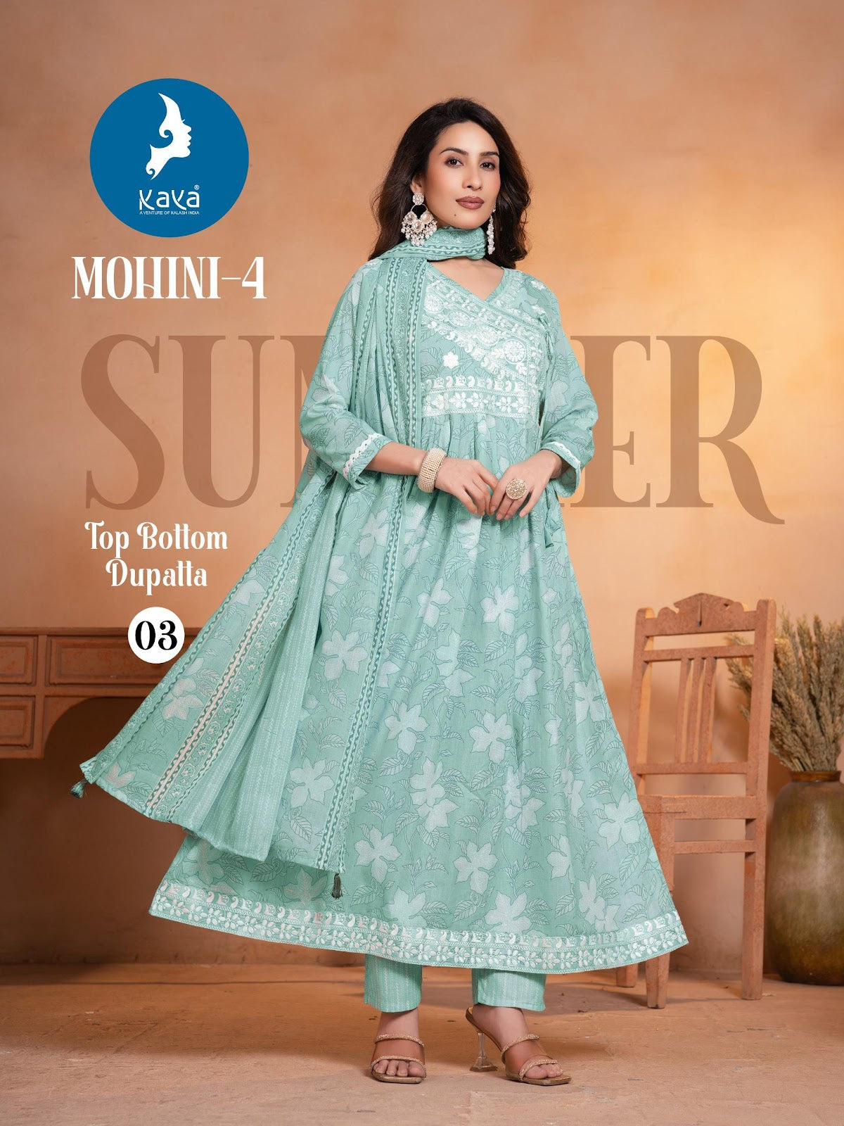 Mohini 4 Anarkali Kaya Readymade Cotton Pant Suits Exporter Ahmedabad