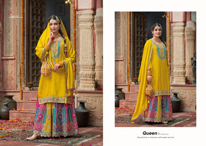 Mohini Eba Lifestyle Chinon Readymade Skirt Style Suits Wholesaler Ahmedabad