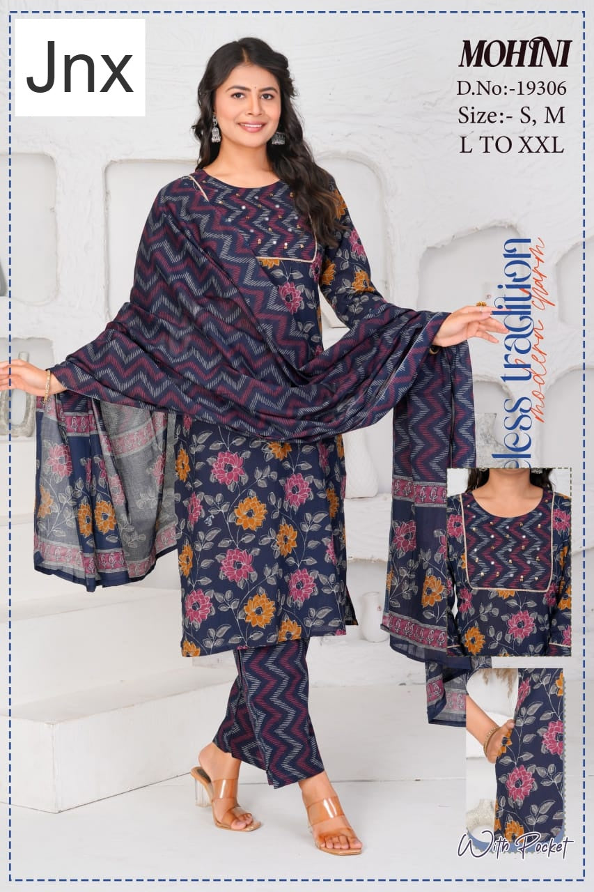 Mohini Jnx Cambric Readymade Cotton Pant Suits Exporter Ahmedabad