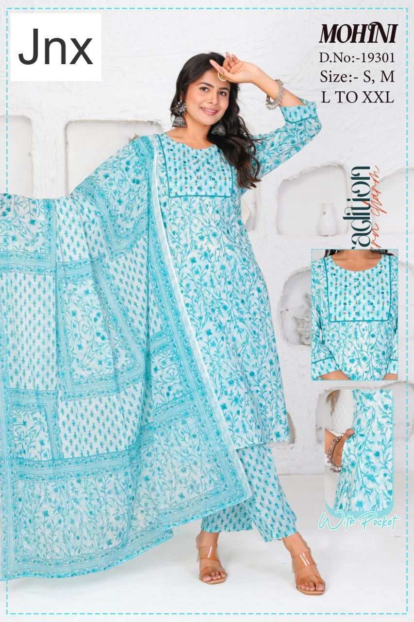 Mohini Jnx Cambric Readymade Cotton Pant Suits Exporter Ahmedabad