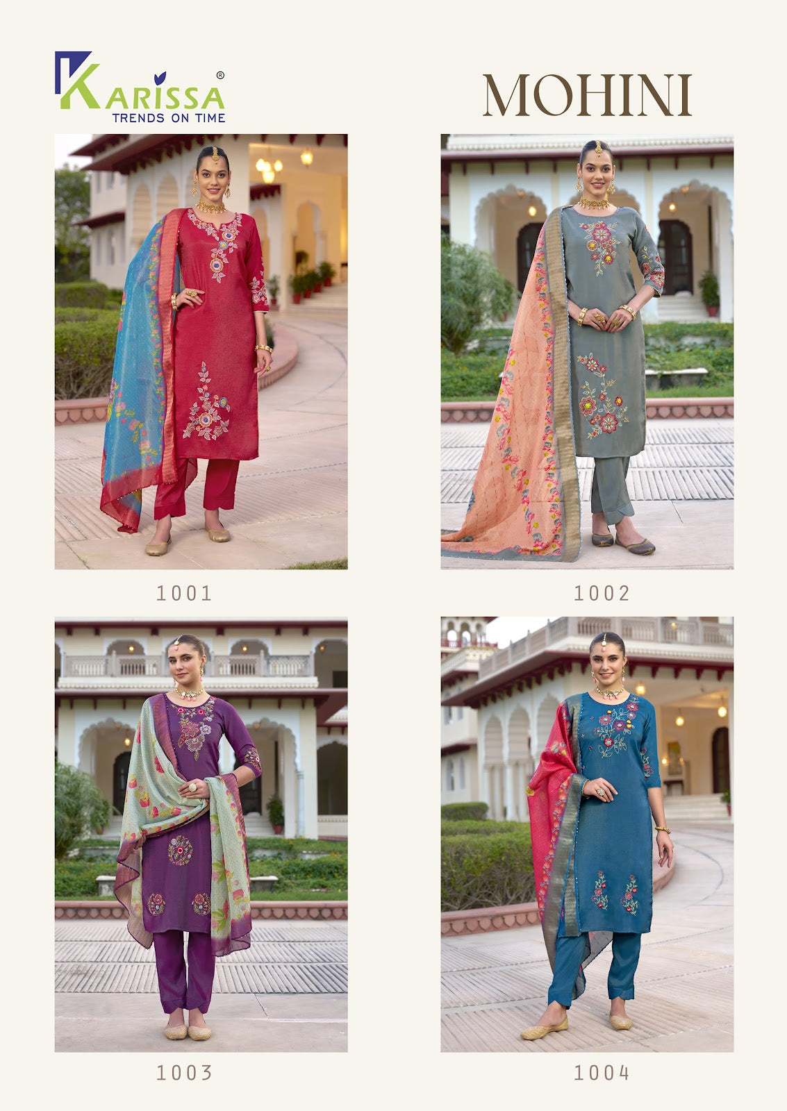 Mohini Karissa Viscose Simmer Readymade Pant Style Suits Exporter India