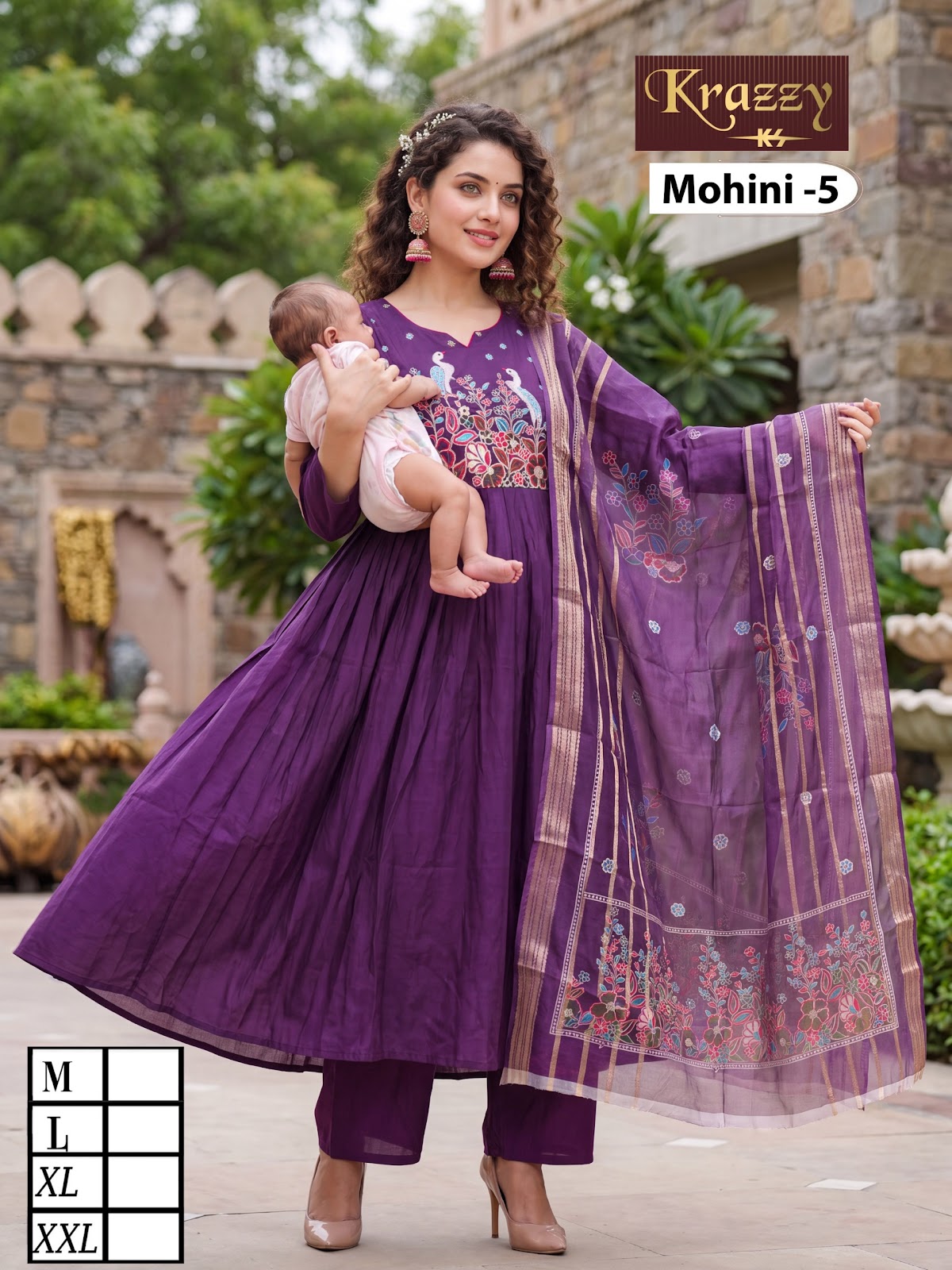 Mohini Krazzy Kanha Feeding Readymade Suit Exporter Ahmedabad