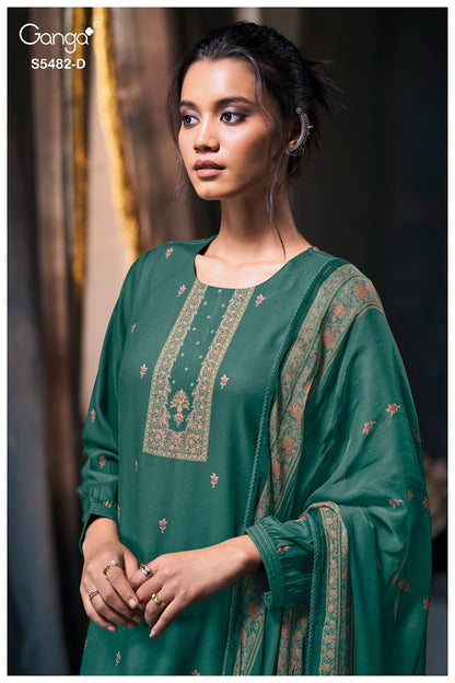 Mohini S5482 Ganga Wool Pashmina Suits Wholesale