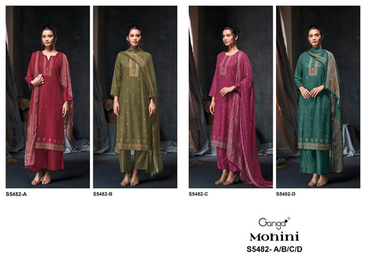 Mohini S5482 Ganga Wool Pashmina Suits Wholesale