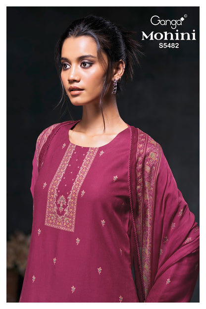Mohini S5482 Ganga Wool Pashmina Suits Wholesale